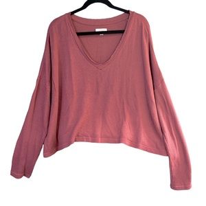 Colsie cropped v-neck sweater/loungewear size XL